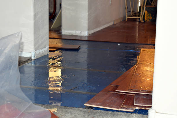 Professional Emergency Water Damage Restoration technician working in Amherst, OH